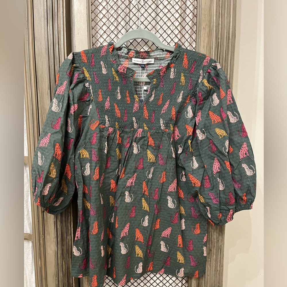 Michelle McDowell XXL Multi animal-pattern blouse